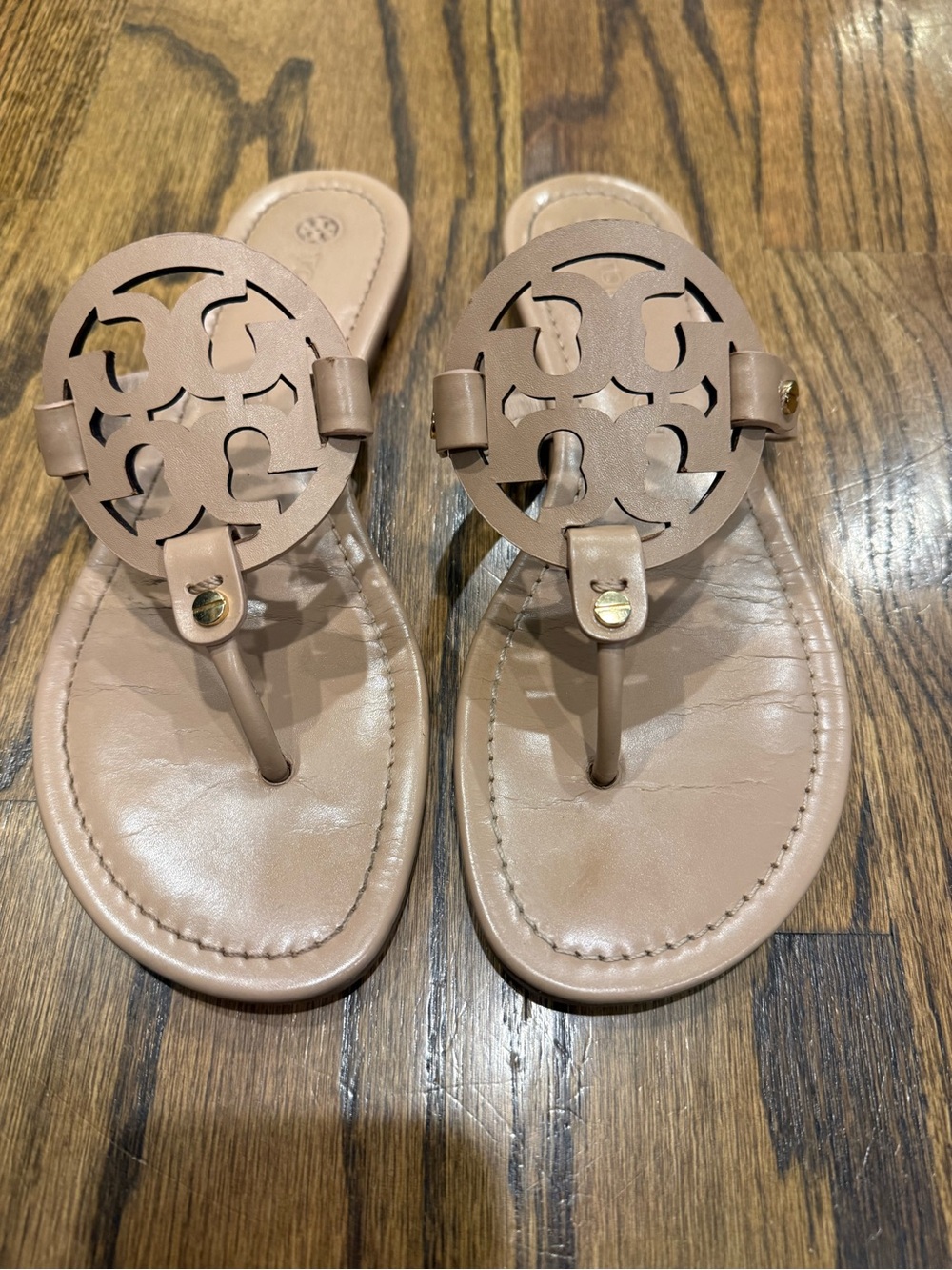 Tory Burch Miller Thong Sandal 9.5 Light Sand - Picture 11 of 15